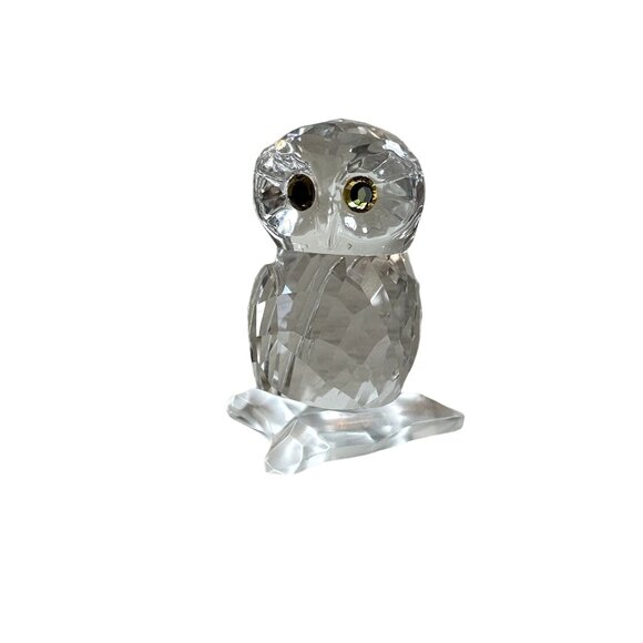Swarovski Crystal Clear Owl Small Figurine - Picture 1 of 6